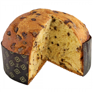 Foto Panettone gocce di cioccolato fondente 56% incarto a mano