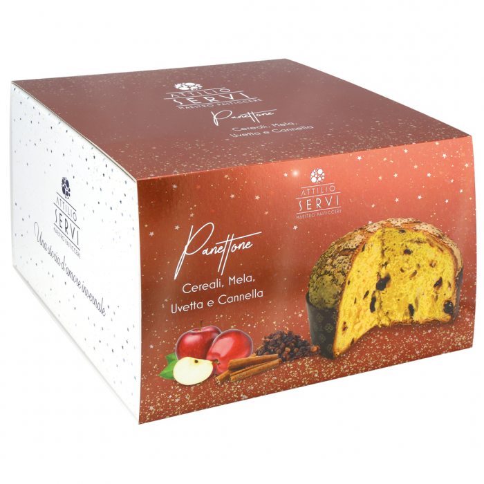 Foto Panettone cereali, uvetta, mela e cannella