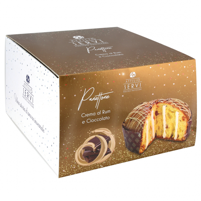 Foto Panettone crema al rum e cioccolato